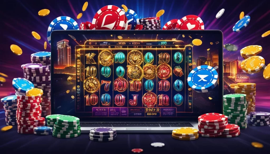 Người chơi vui vẻ nhận thưởng chào mừng từ i9bet142 nhà cái, xung quanh là các biểu tượng tiền xu, chip casino, và logo i9bet142, thể hiện ưu đãi hấp dẫn.